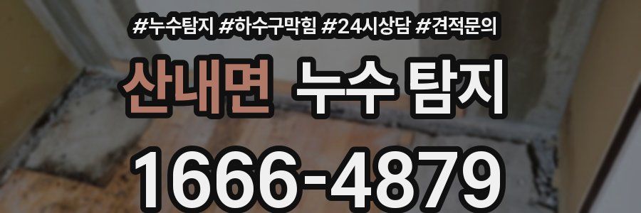 산내면 누수 탐지