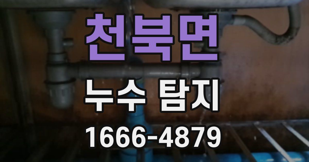 천북면 누수 탐지