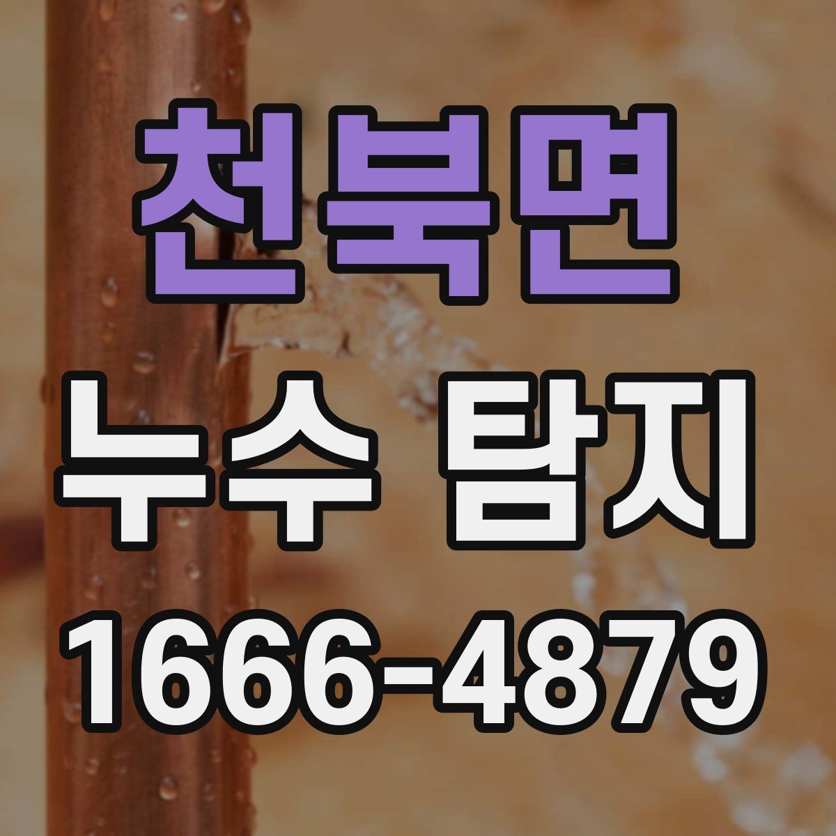 천북면 누수 탐지