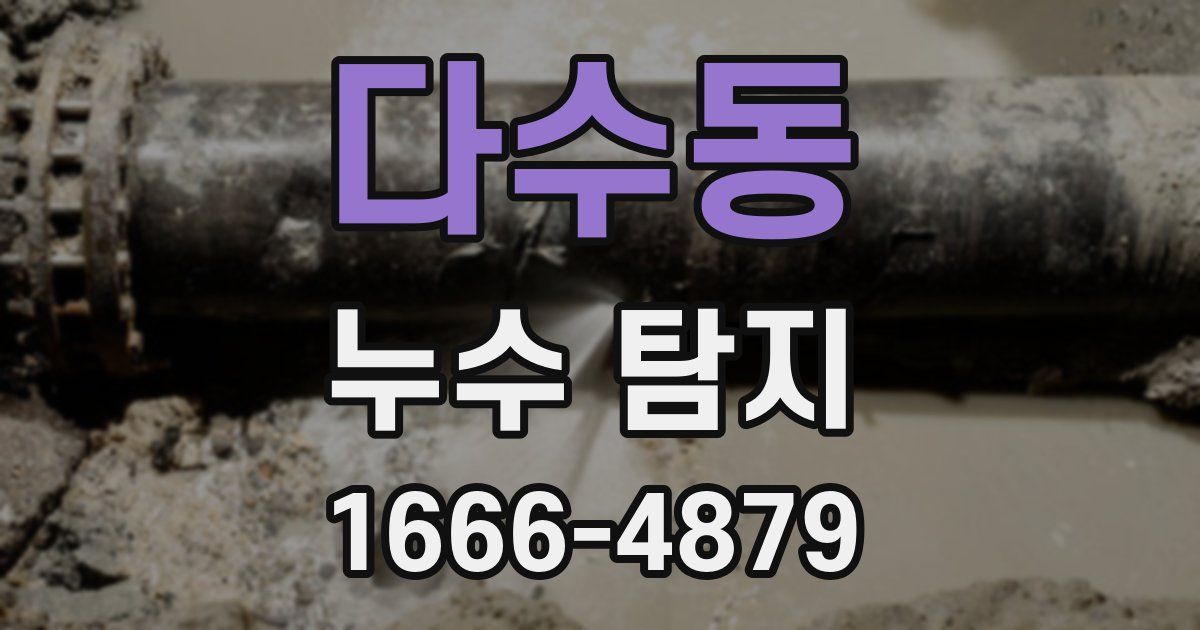 다수동 누수 탐지
