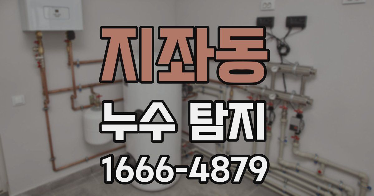 지좌동 누수 탐지