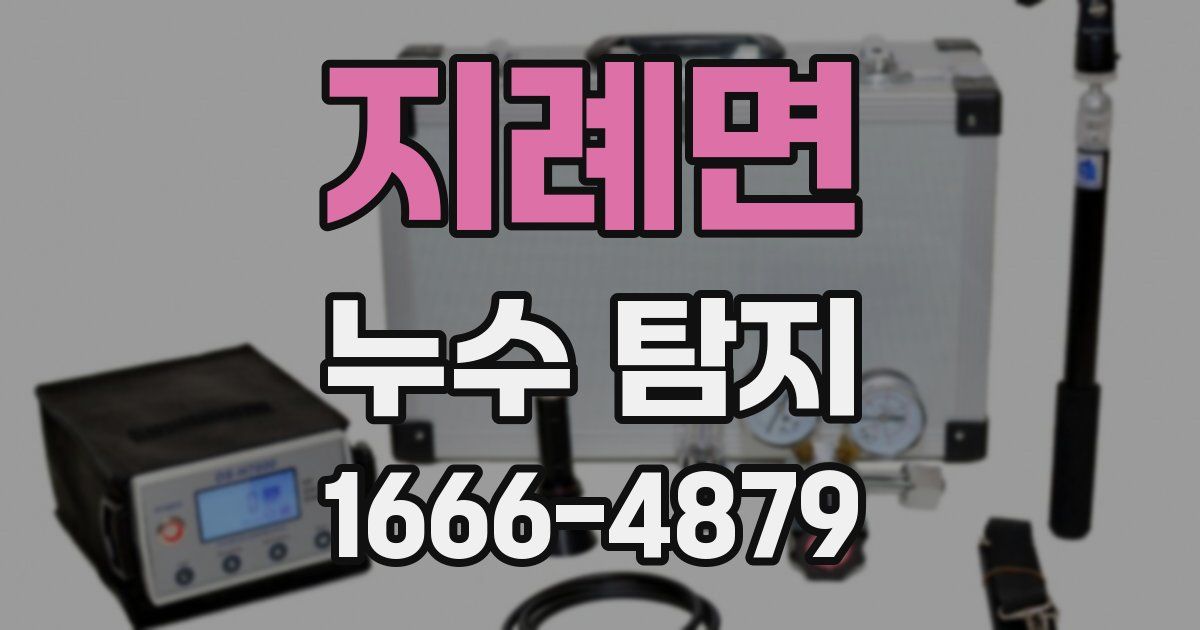 지례면 누수 탐지