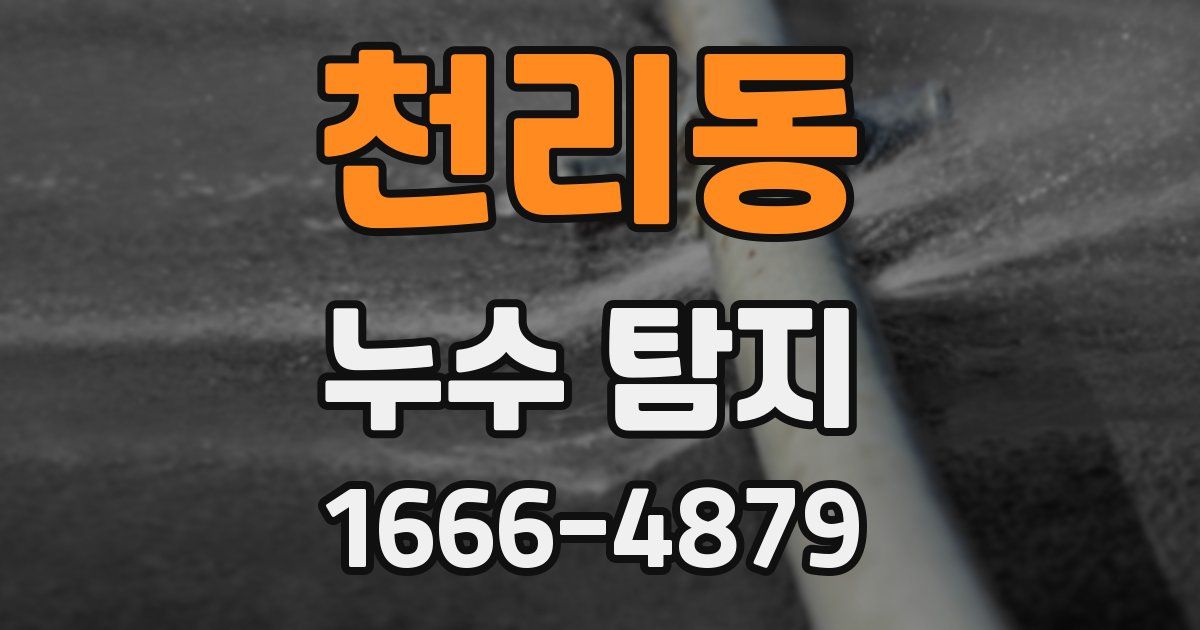 천리동 누수 탐지
