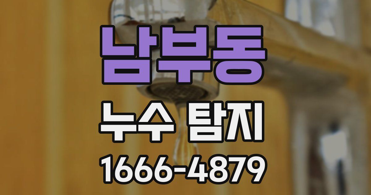 남부동 누수 탐지