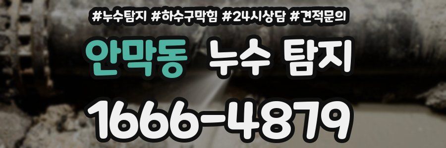 안막동 누수 탐지