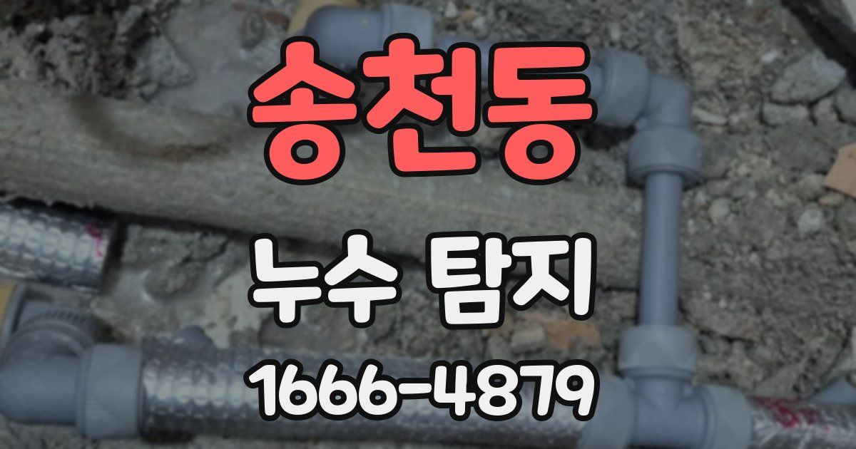 송천동 누수 탐지