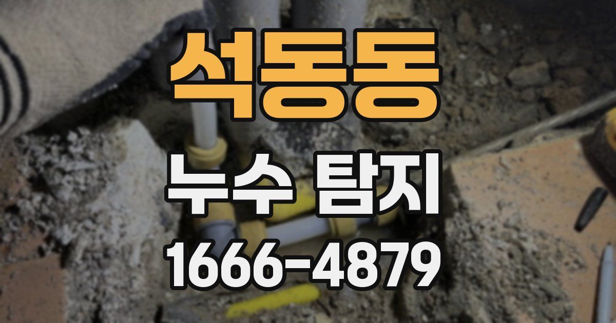 석동동 누수 탐지