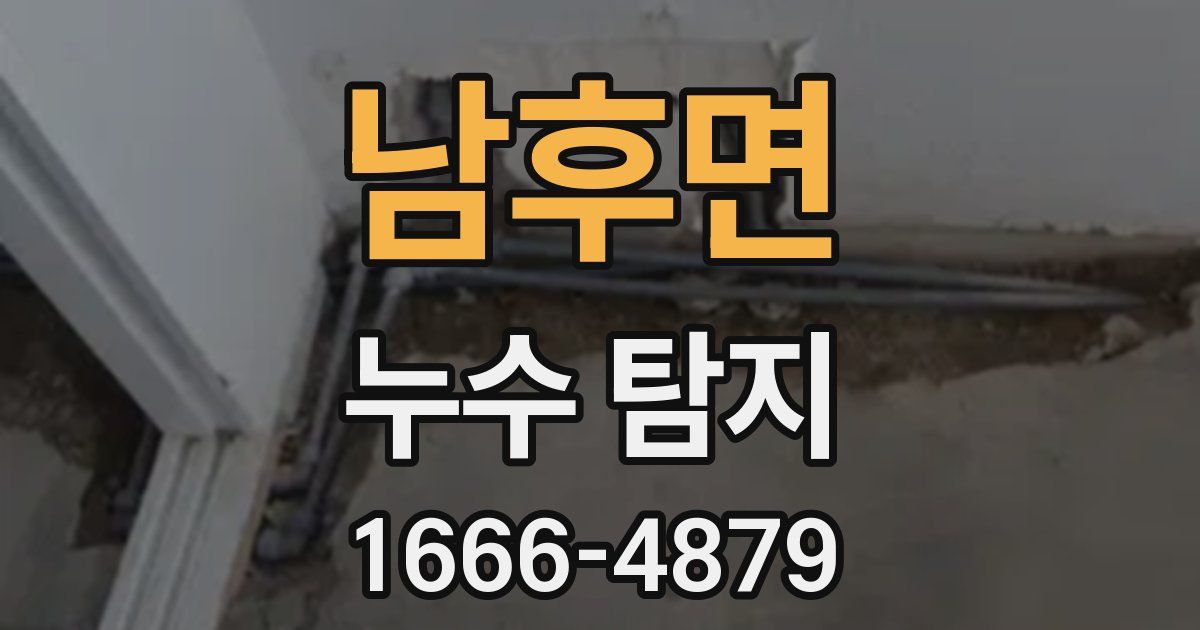 남후면 누수 탐지