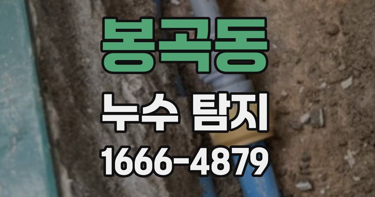 봉곡동 누수 탐지