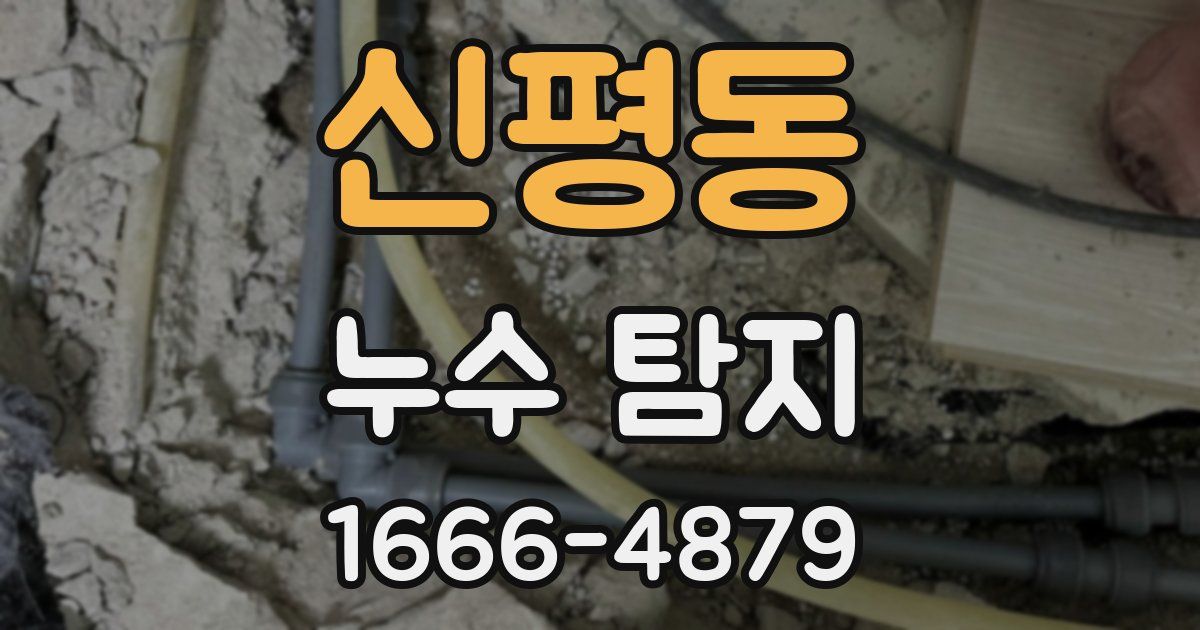 신평동 누수 탐지