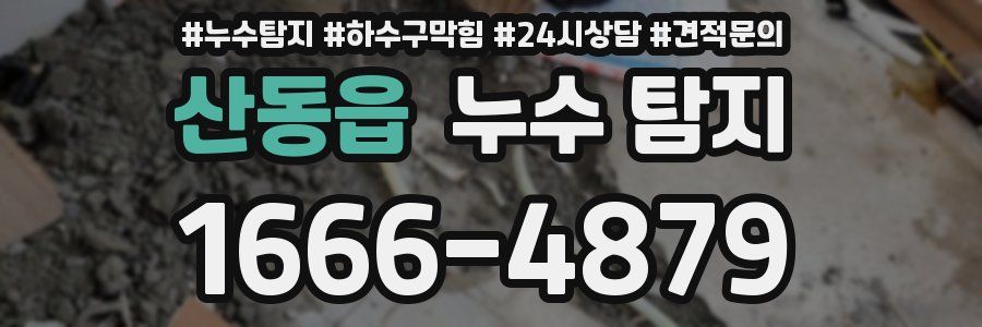 산동읍 누수 탐지
