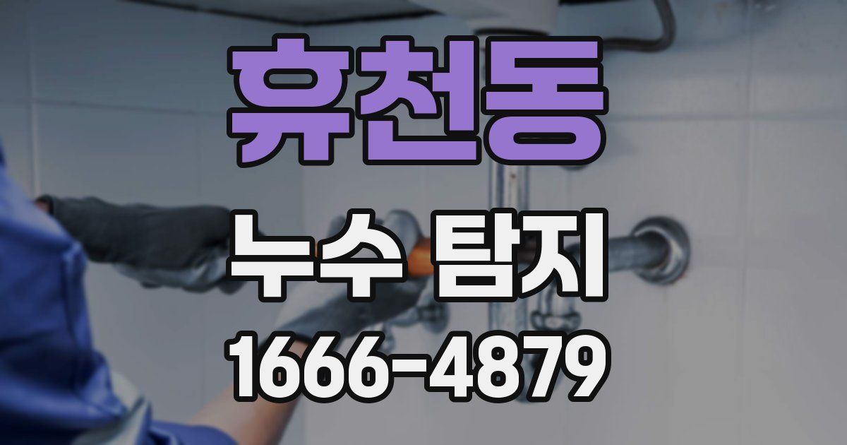 휴천동 누수 탐지