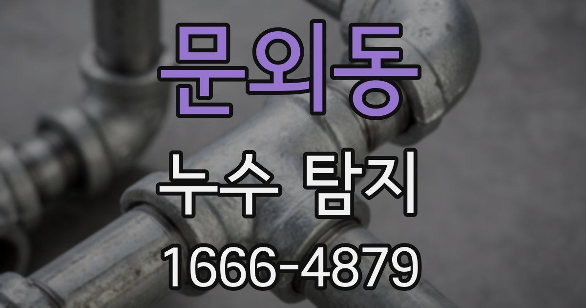 문외동 누수 탐지