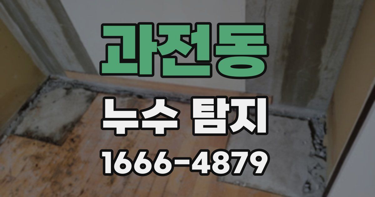 과전동 누수 탐지