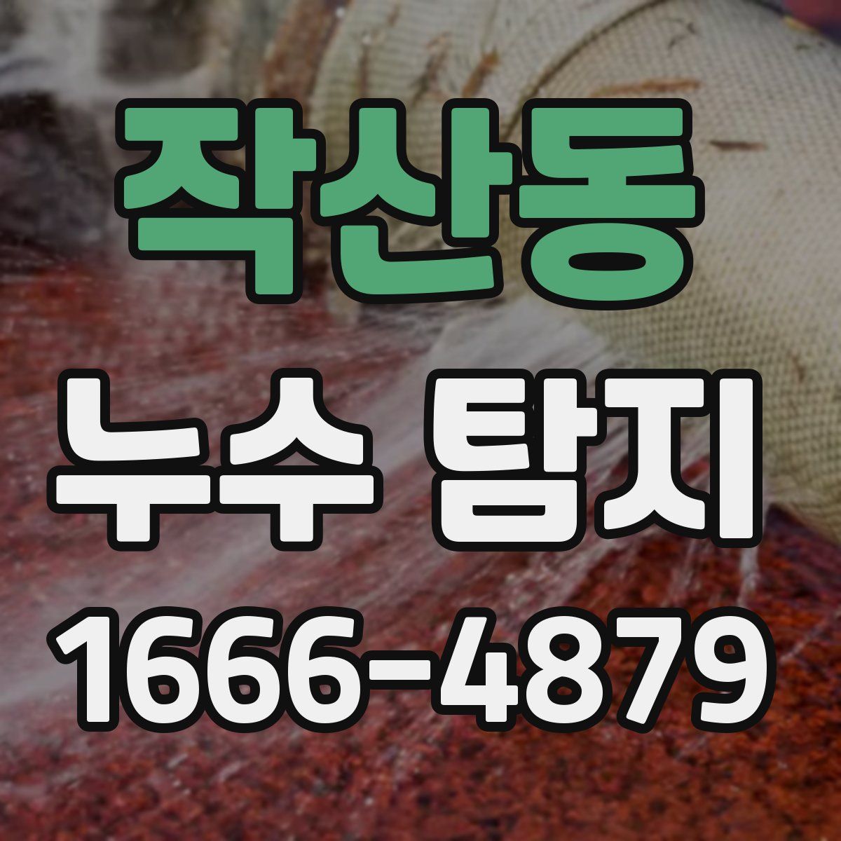 작산동 누수 탐지