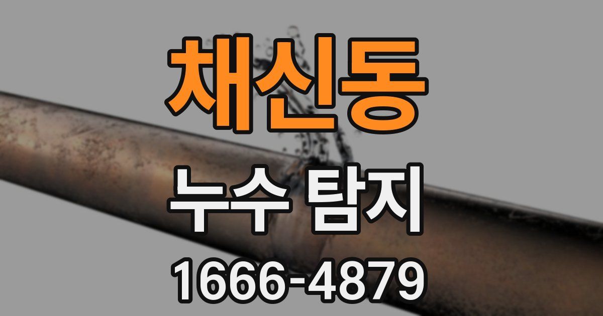 채신동 누수 탐지