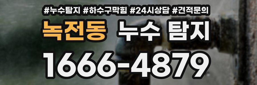 녹전동 누수 탐지