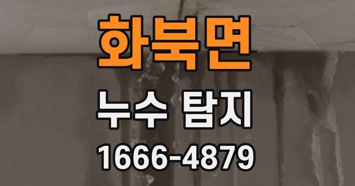 화북면 누수 탐지