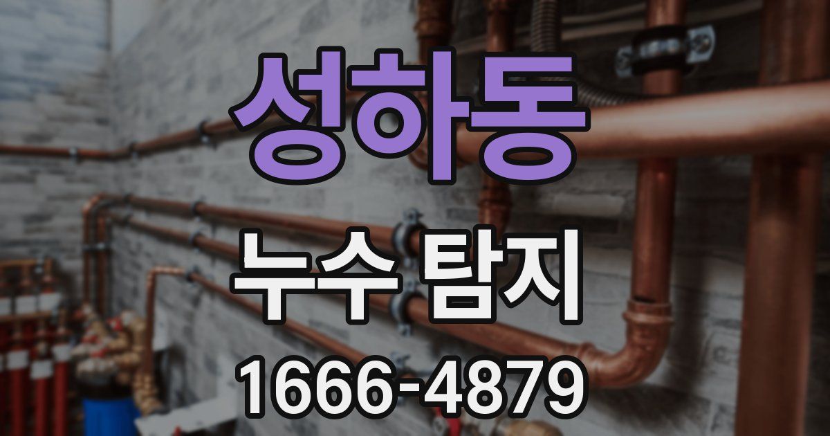 성하동 누수 탐지