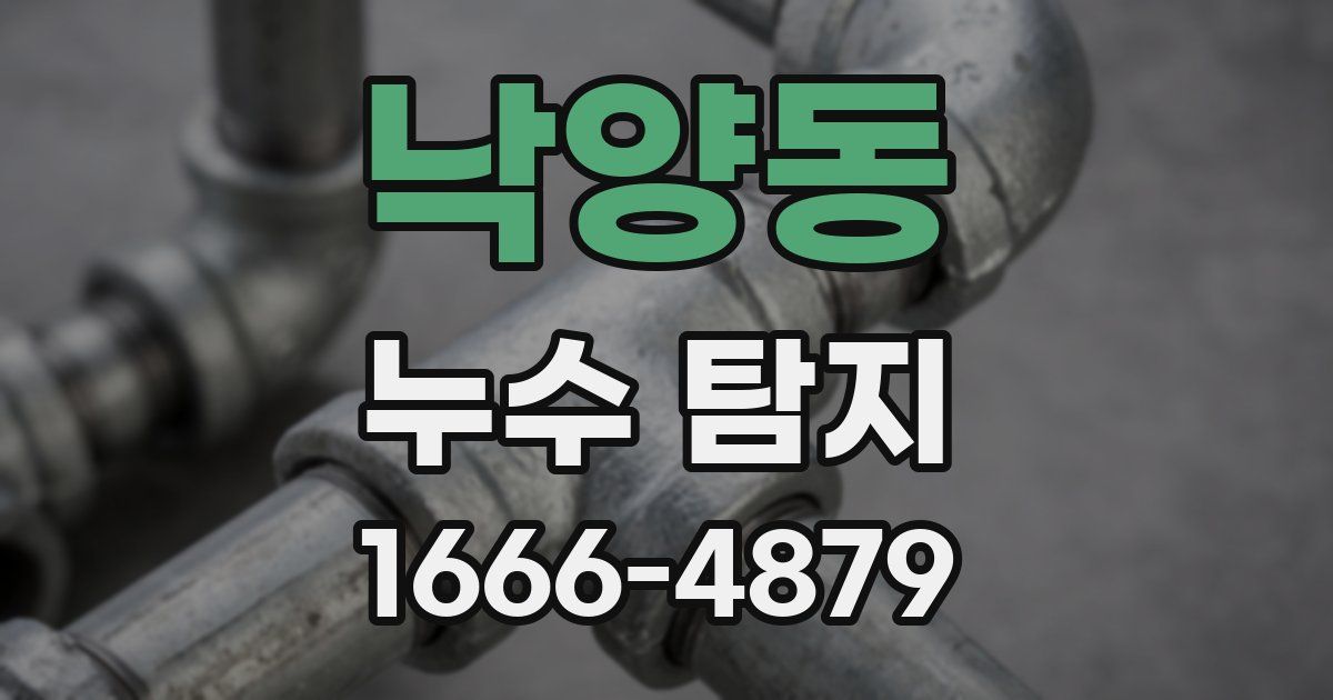 낙양동 누수 탐지