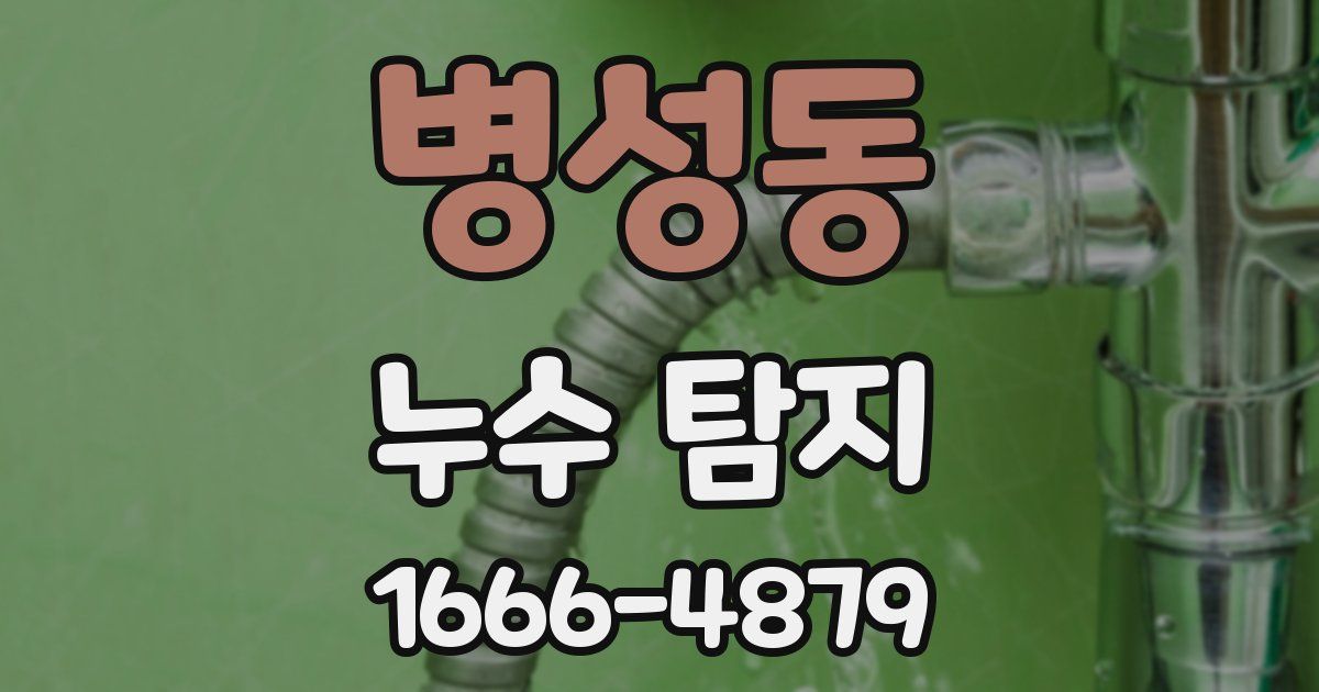 병성동 누수 탐지