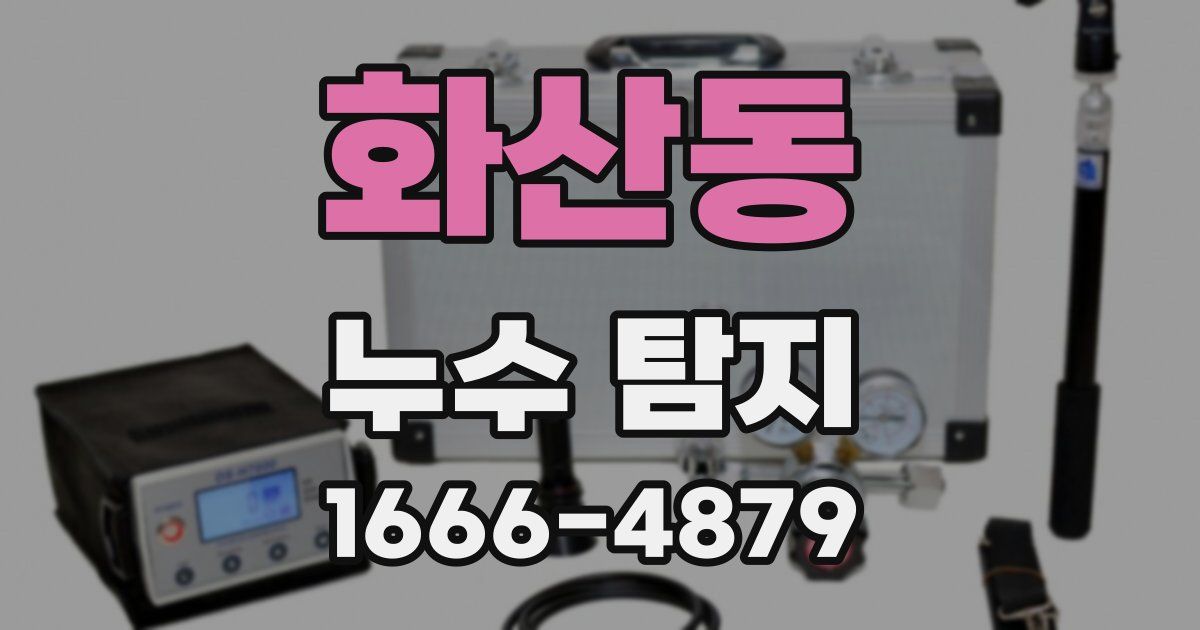 화산동 누수 탐지