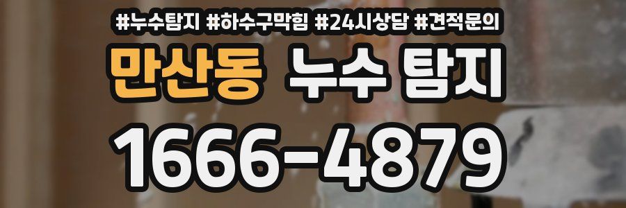 만산동 누수 탐지
