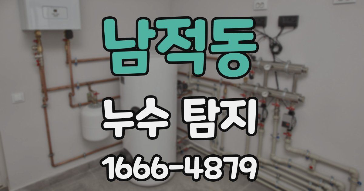 남적동 누수 탐지