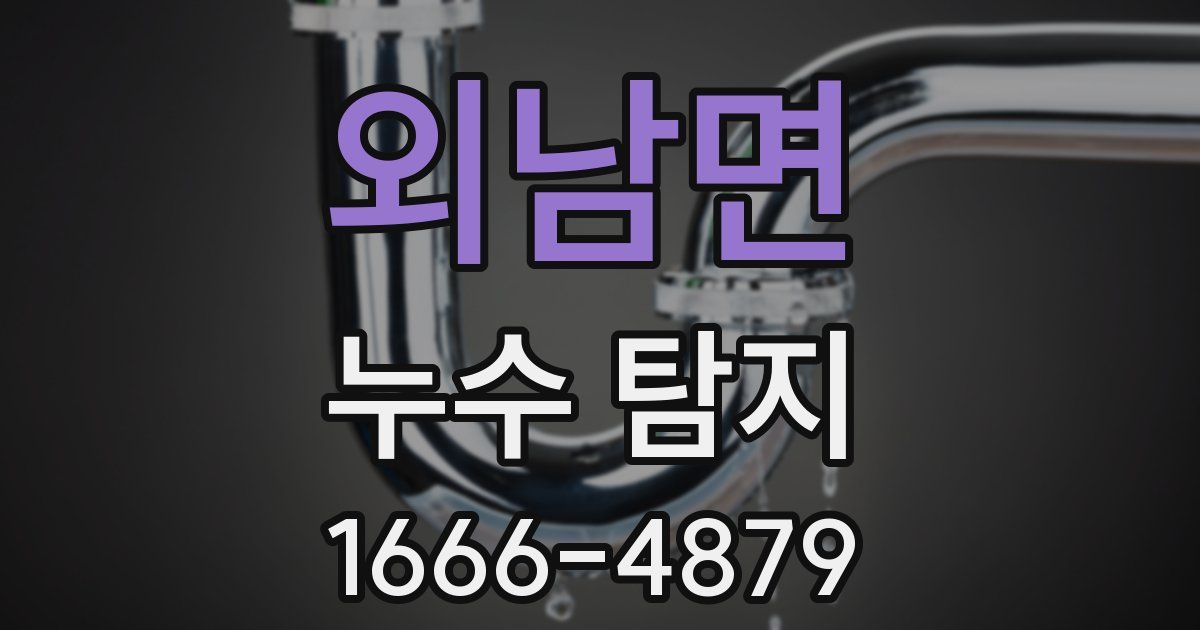 외남면 누수 탐지
