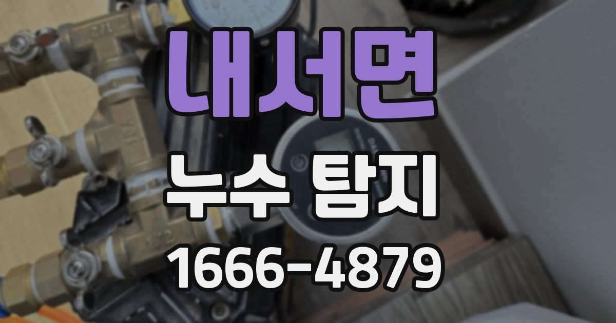 내서면 누수 탐지