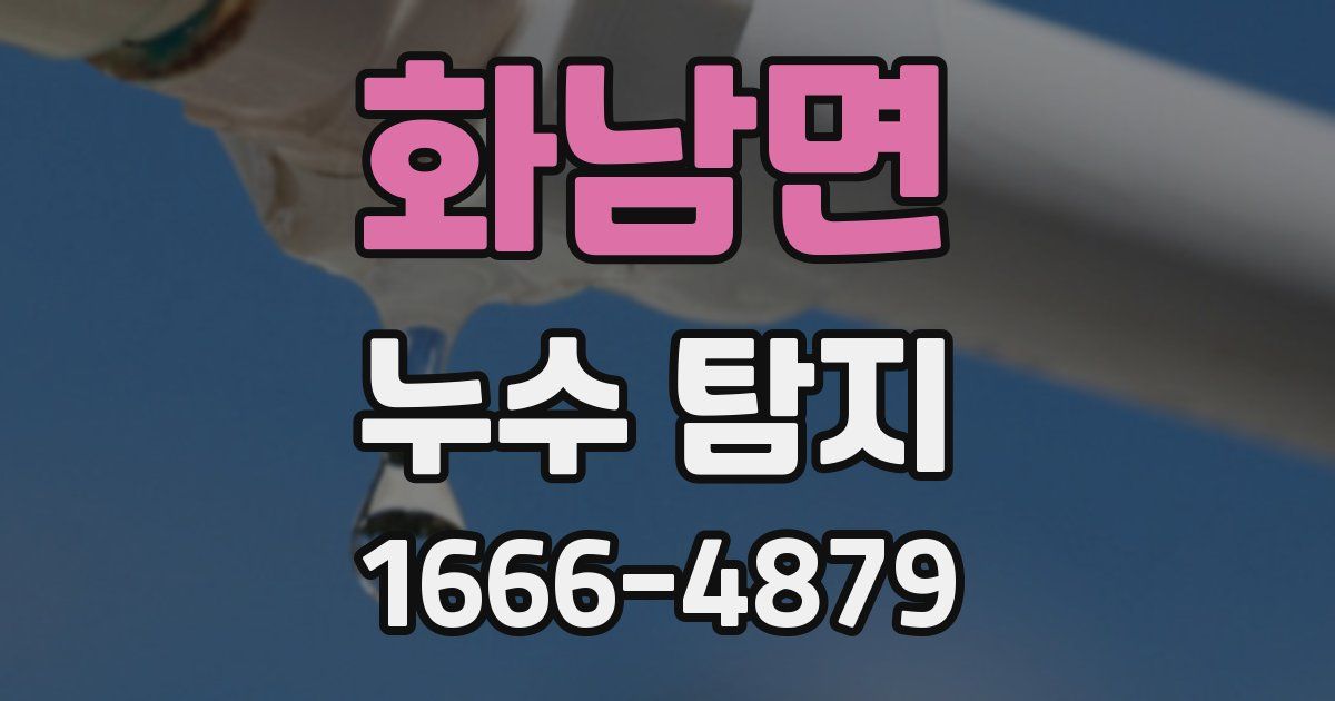 화남면 누수 탐지