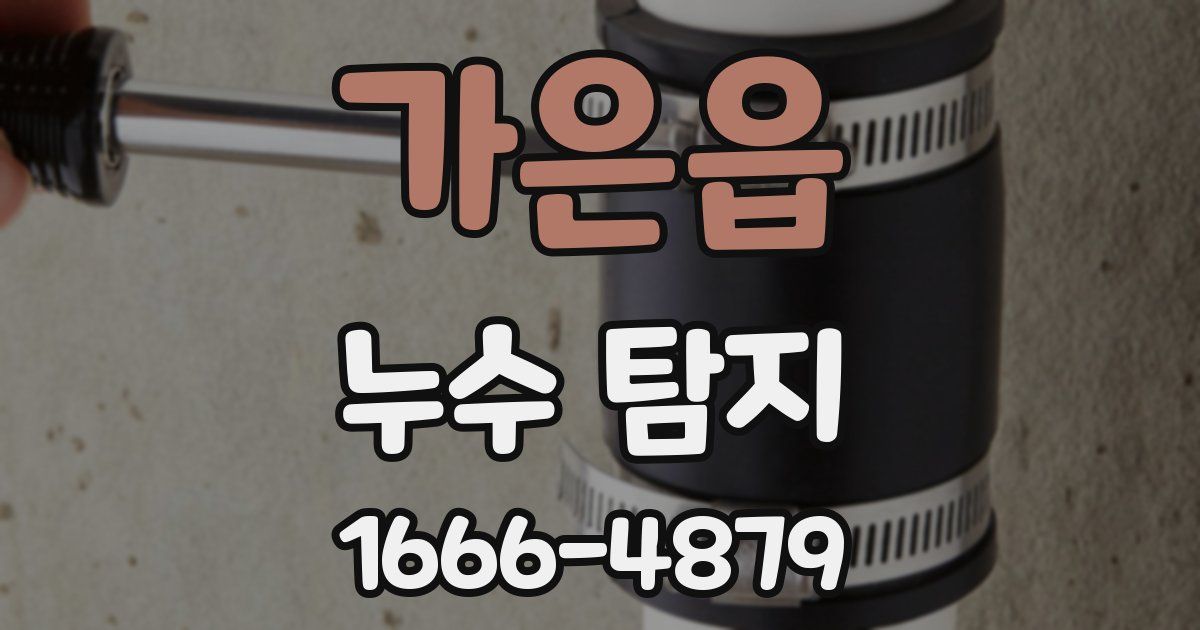 가은읍 누수 탐지