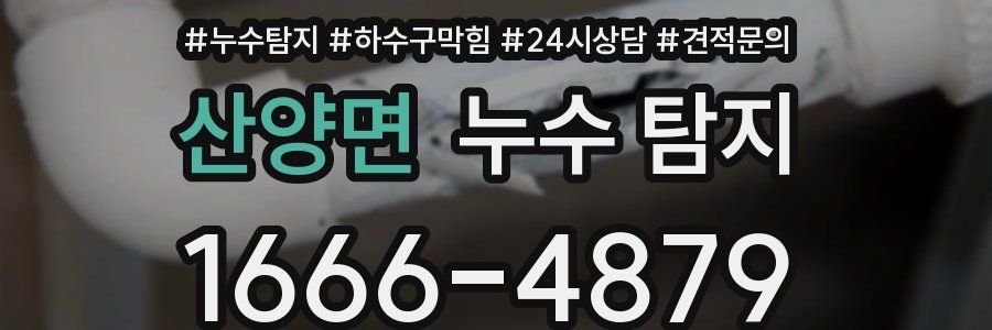 산양면 누수 탐지
