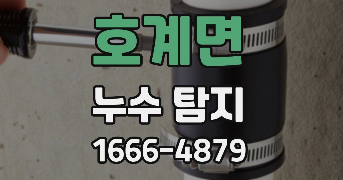 호계면 누수 탐지