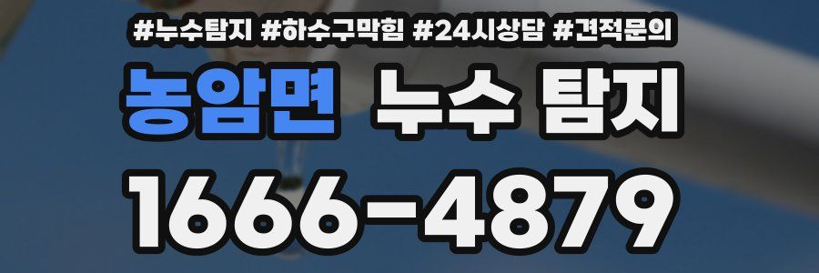 농암면 누수 탐지