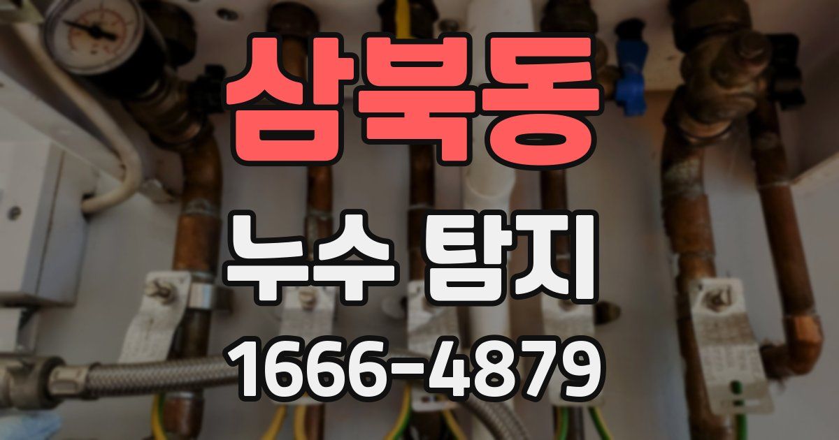 삼북동 누수 탐지