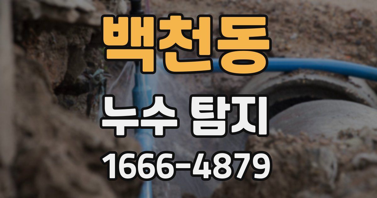 백천동 누수 탐지