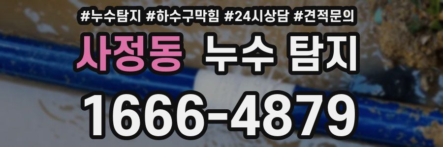 사정동 누수 탐지