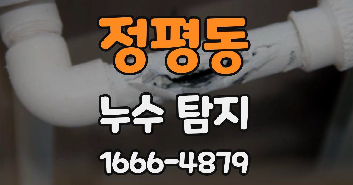 정평동 누수 탐지