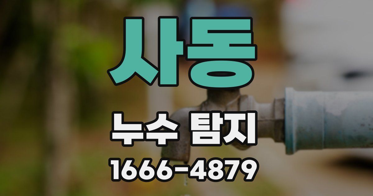 사동 누수 탐지