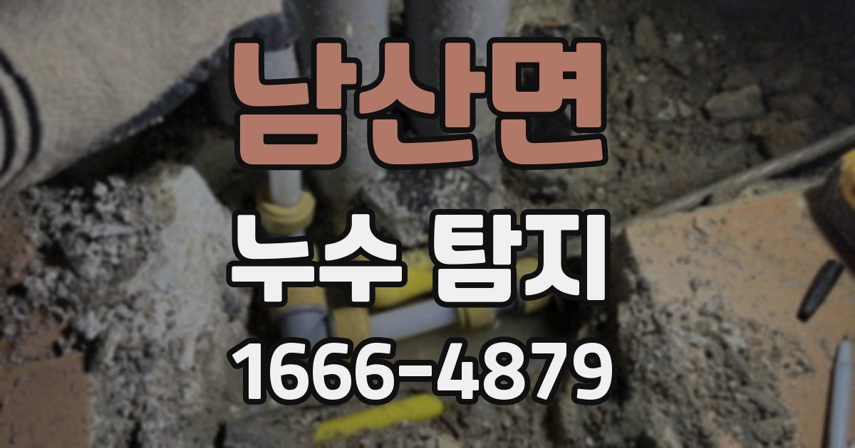 남산면 누수 탐지