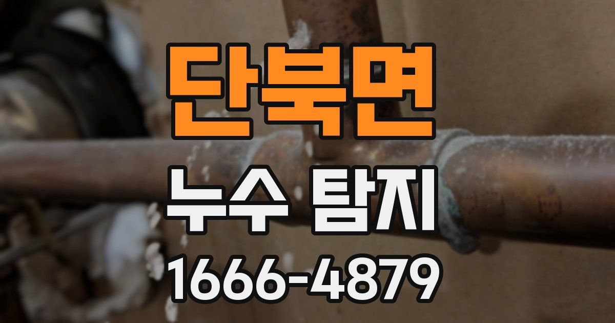 단북면 누수 탐지