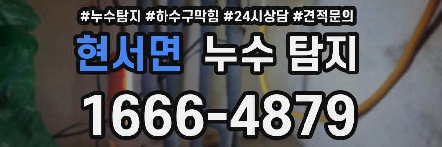 현서면 누수 탐지