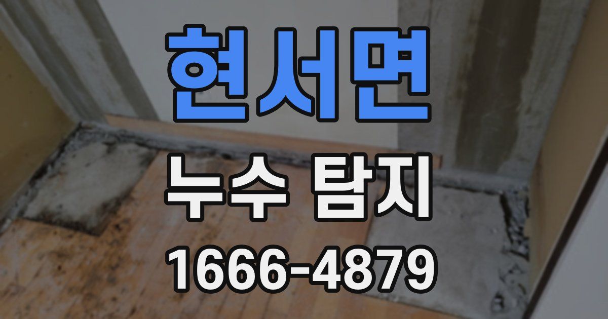 현서면 누수 탐지