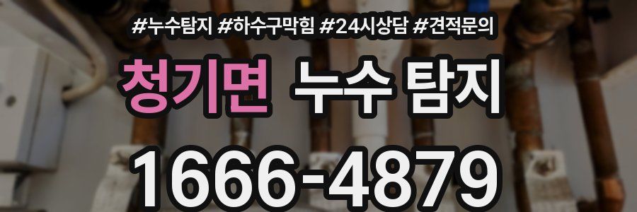 청기면 누수 탐지