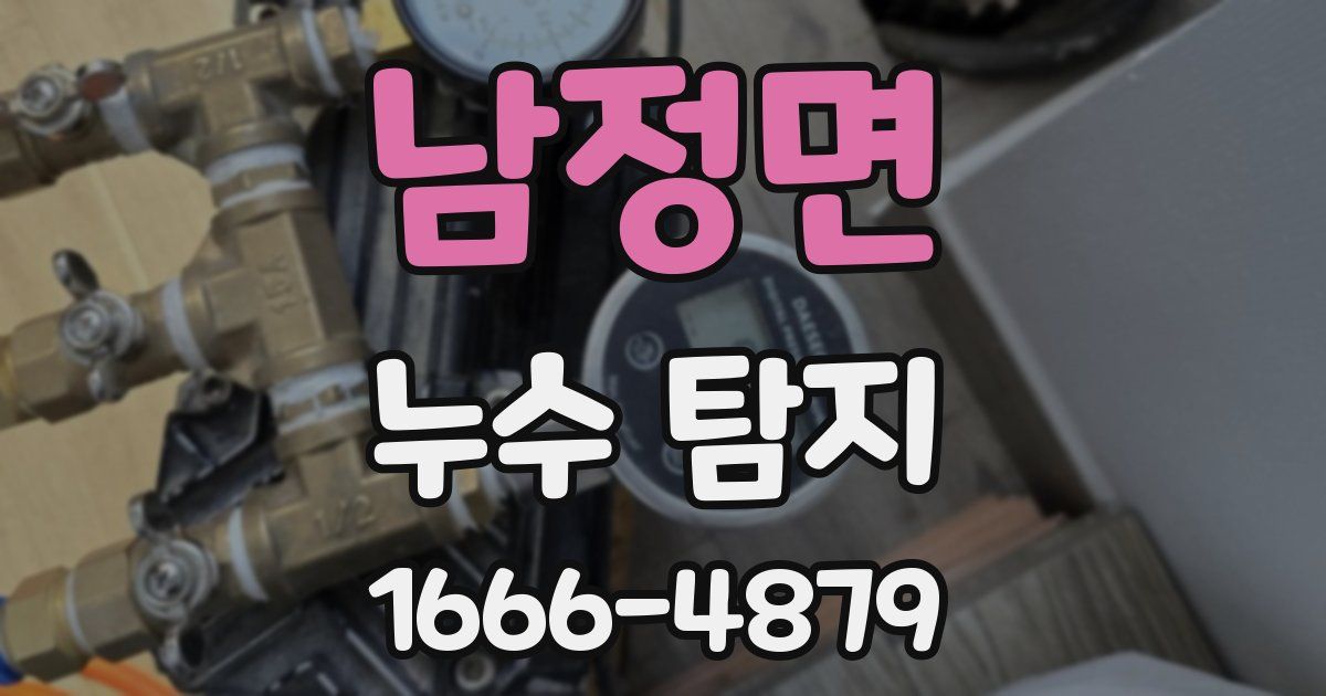 남정면 누수 탐지