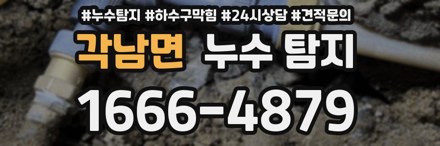 각남면 누수 탐지