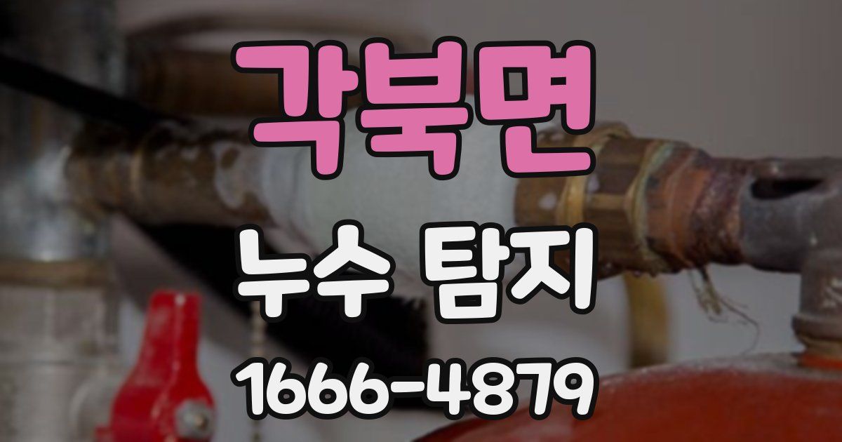 각북면 누수 탐지