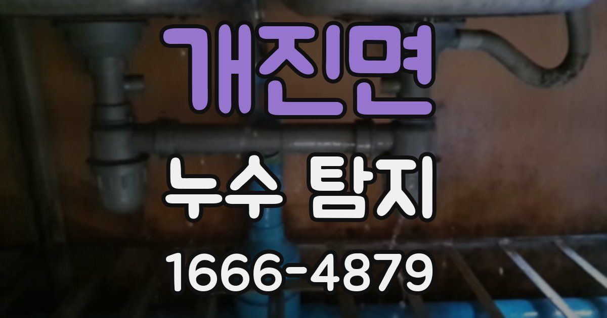 개진면 누수 탐지