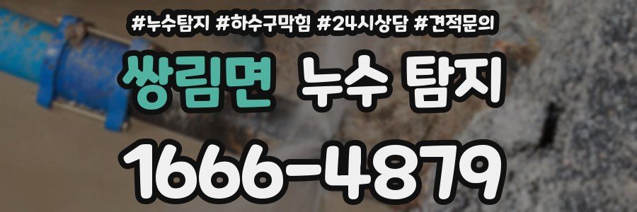 쌍림면 누수 탐지